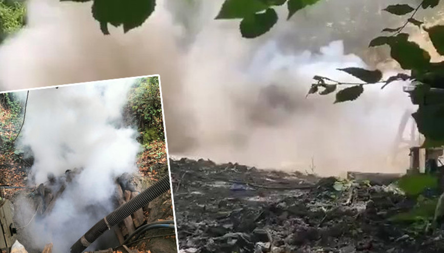 Zonguldakta 5 kaçak kömür ocağı imha edildi