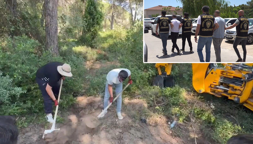 Antalyada korkunç cinayet Karısını gömdüğü yeri 7 yıl sonra gösterdi