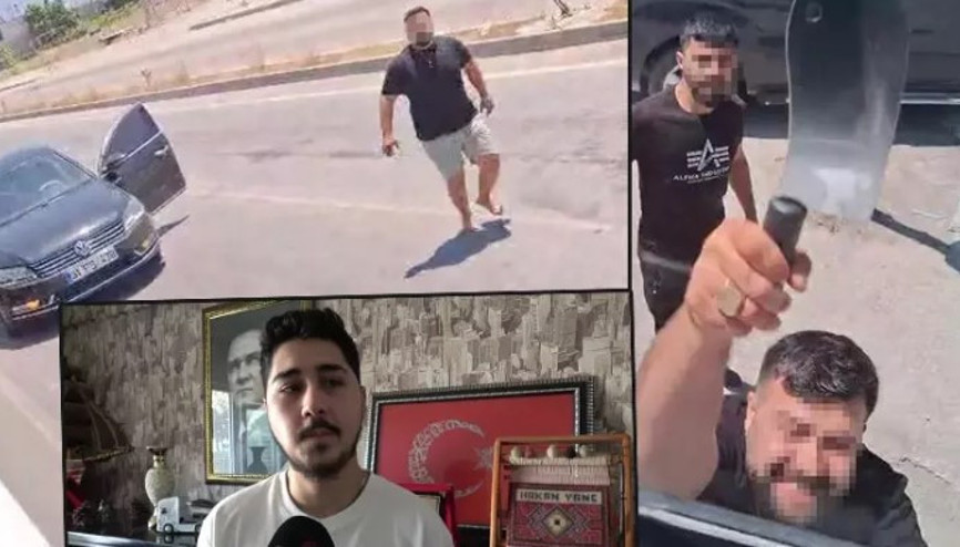 Yol verme tartışmasında satırla saldıran şüphelilerden kapıyı kilitleyerek canını kurtarmış