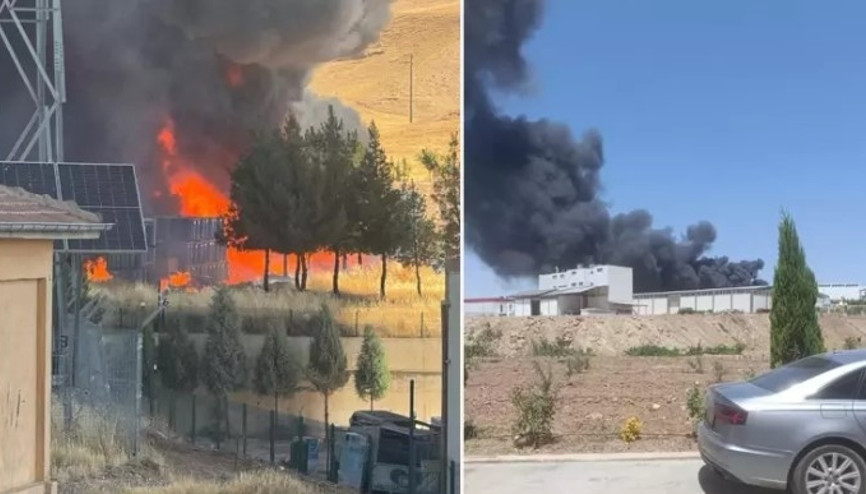 Batman OSB’de fabrikanın palet bölümünde yangın