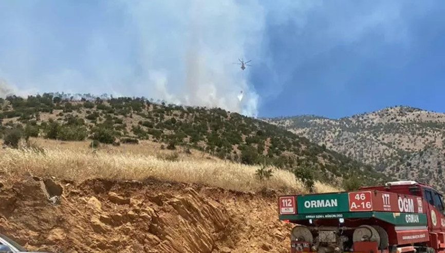 Kahramanmaraş’ta iki ilçede orman yangını