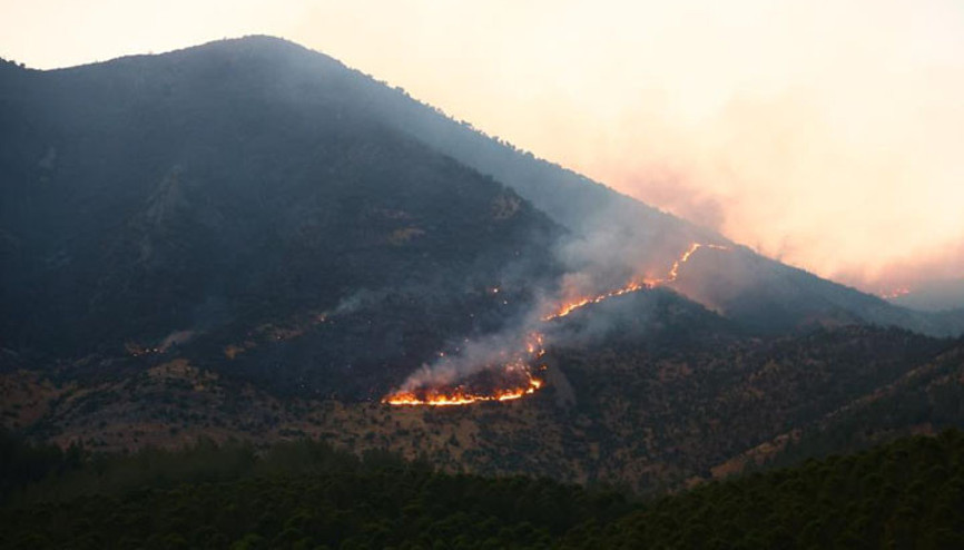 Kahramanmaraştaki orman yangını: 26 saattir müdahale ediliyor