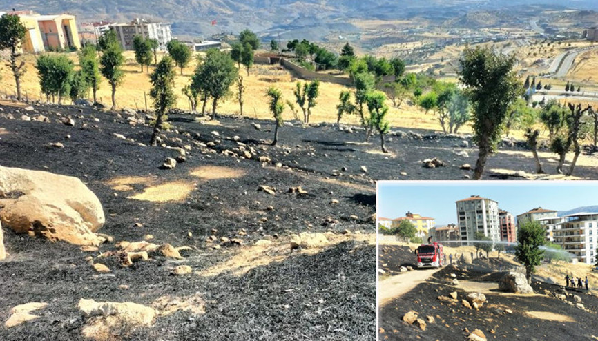 Bahçede menemen yapmak isteyen 3 çocuk yangına neden oldu