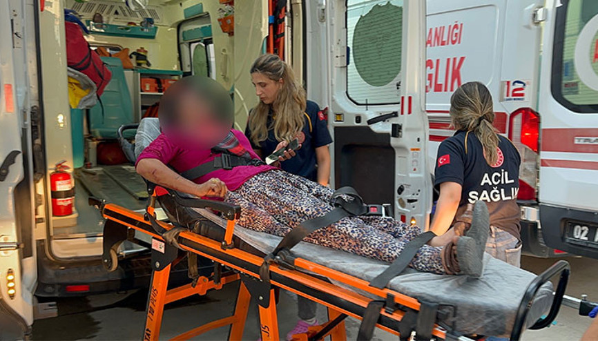 Taşlı saldırıya uğrayan kadın yaralandı