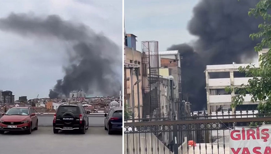Zeytinburnu’nda hurdalık alanda çıkan yangın söndürüldü