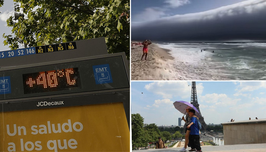 Avrupa ülkeleri alarma geçti: Aşırı sıcakların neden olduğu rulo bulutlar ve yağmur bombaları panik yarattı