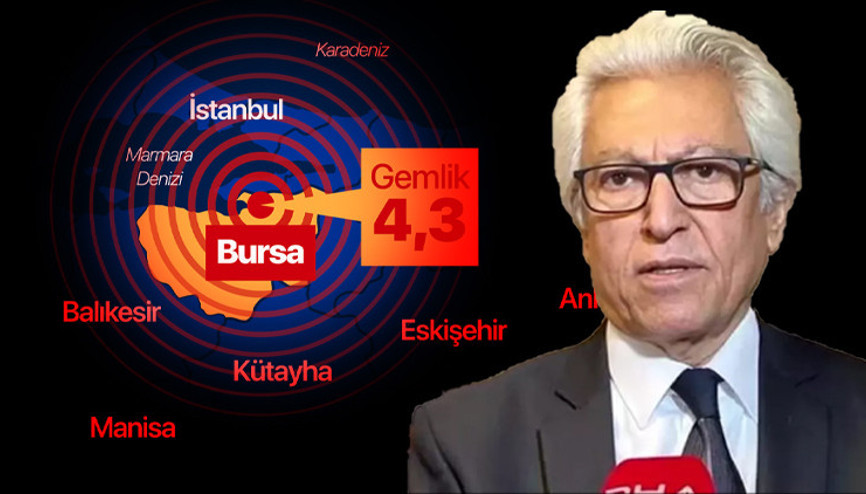 Gemlikte 4.3 büyüklüğünde deprem: Prof. Dr. Süleyman Pampaldan ilk açıklama