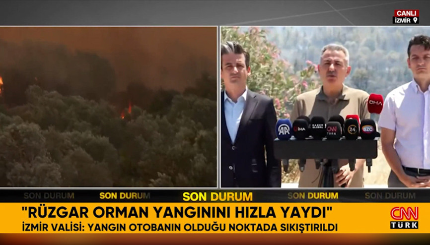 İzmir Valisi Elban, Çeşme ve Ödemiş’teki orman yangınında son durumu açıkladı