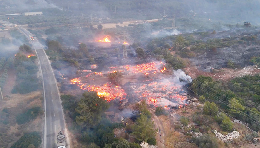 Tatil beldeleri alev kapanında