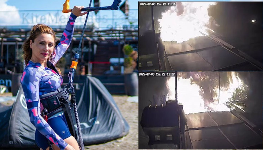 Bilge Öztürk duyurdu: Yangında sörf okulumuz yandı