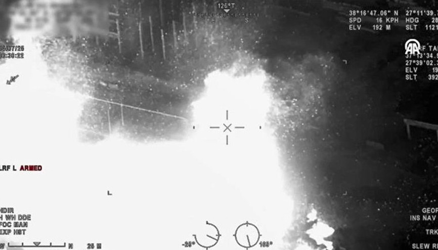 Bucadaki orman yangınının yayılma anları Bayraktar TB2 kamerasında