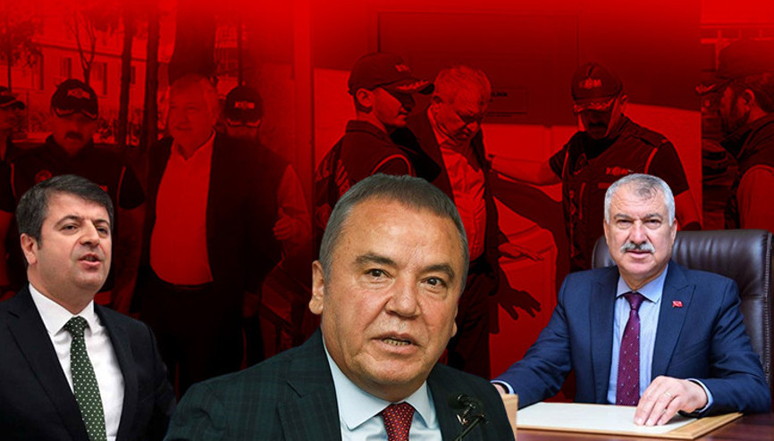 Son dakika... Antalya Büyükşehir Belediye Başkanı Muhittin Böcek tutuklandı... Adana Büyükşehir Belediye Başkanı Zeydan Karalar, Adıyaman Belediye Başkanı Abdurrahman Tutdere gözaltına alındı