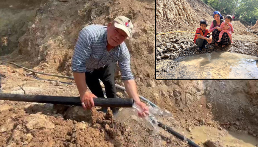 65 yılın en kurak yılı yaşanıyordu Kuyudan çıkan can suyu oldu: Borularla çekip şişelere dolduruyoruz