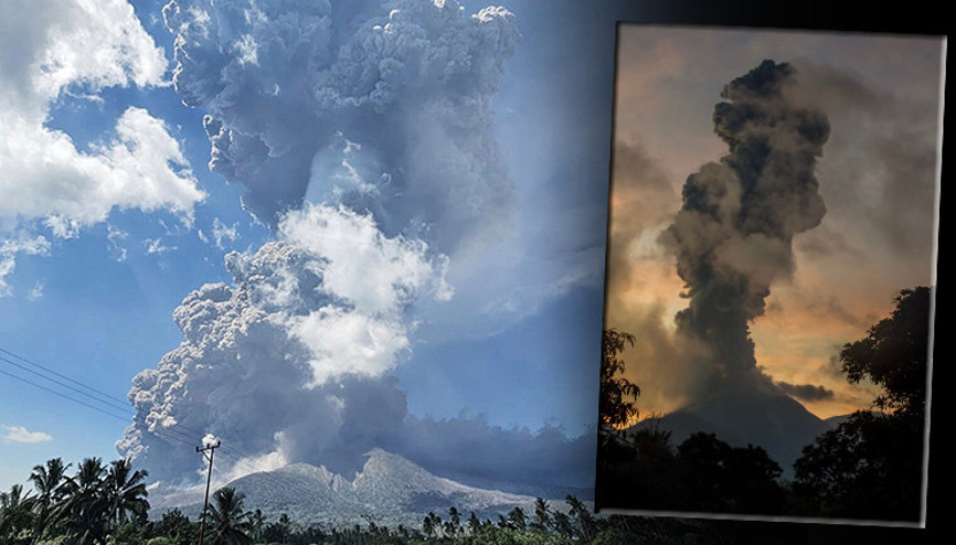 Endonezyada Laki-Laki Yanardağı yeniden uyandı: Binlerce kişi kaçış yolunda... Tüm uçuşlar durdu