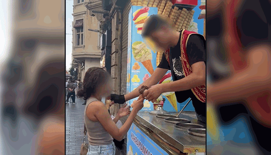 Külah oyunuyla kadını taciz etti: Beyoğlundaki dondurmacı mühürlendi