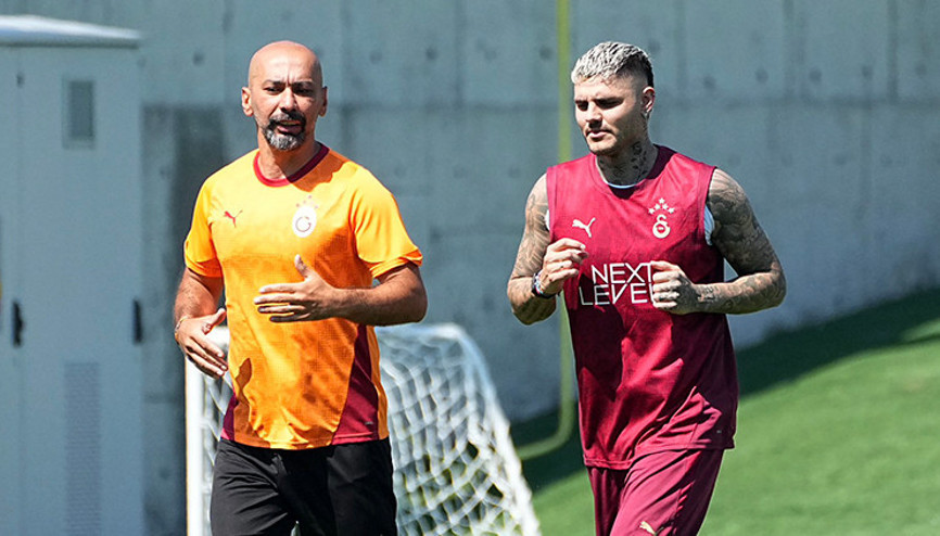 Galatasarayda Icardi sahaya indi