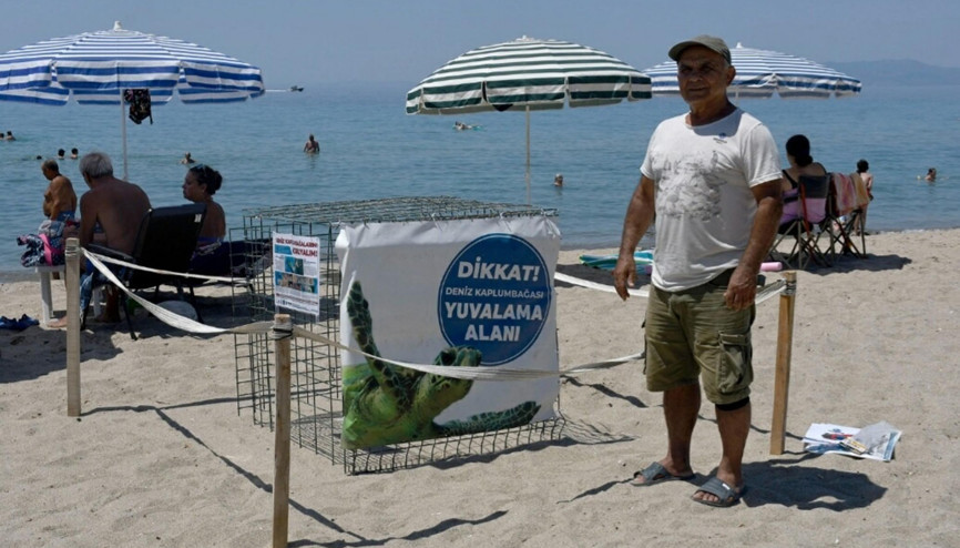 Kuşadası’nda yılın ilk caretta caretta yuvası tespit edildi