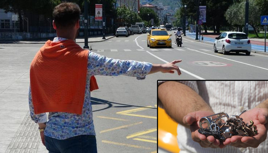 Bu taksiye binen sıra dışı yolculuk yapıyor Yolu biraz daha uzat diyen bile var
