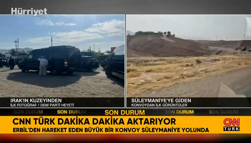 Konvoy yola çıktı, Süleymaniyeden ilk görüntüler