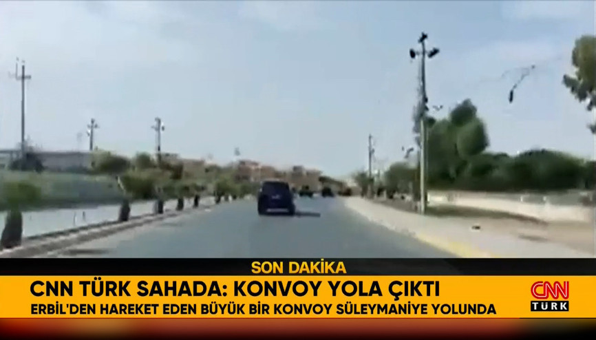 Terörsüz Türkiyede tarihi gün CNN Türk görüntüledi: Konvoy yolda