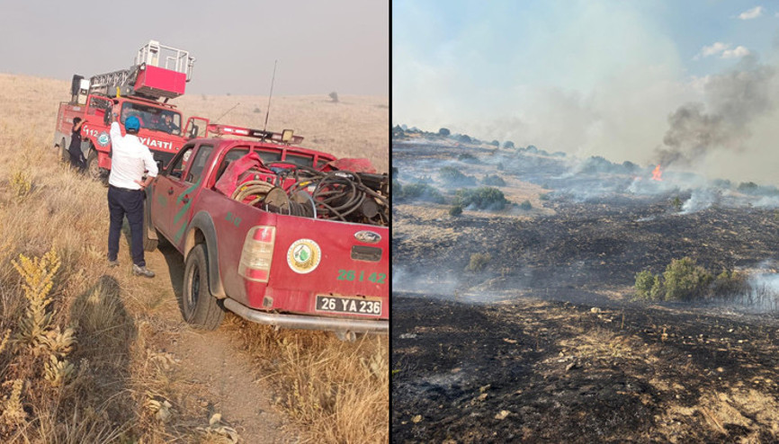 Eskişehir Beylikovada çıkan yangın söndürüldü