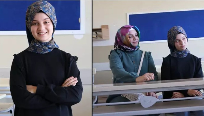 Depremde kaybettiği babasına verdiği sözü tuttu, LGS sınavında tam puan aldı