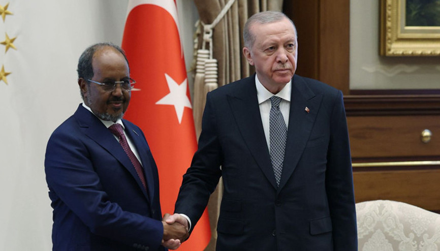 Cumhurbaşkanı Erdoğan, Somali Cumhurbaşkanı ile bir araya geldi