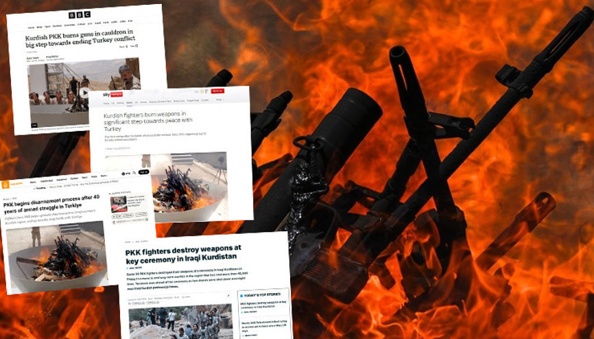 Terör örgütü PKKnın silah bırakması dış basında Kritik bir dönüm noktası: Etkileri Irak, Suriye ve İranda hissedilecek