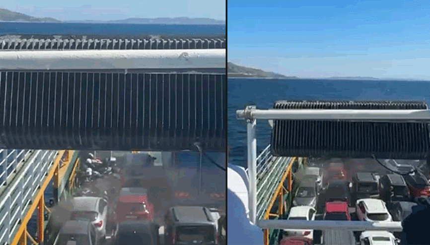 Marmara Adası açıklarında feribotta yangın