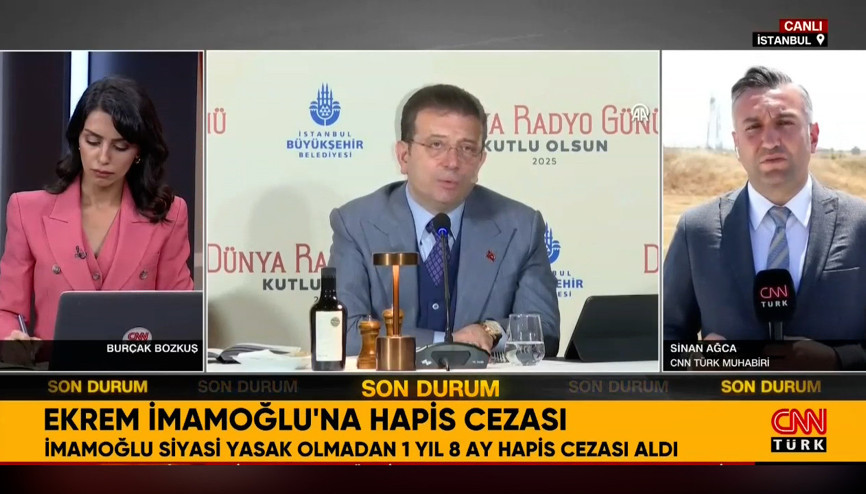 Ekrem İmamoğluna 1 yıl 8 ay hapis cezası Ekrem İmamoğluna 1 yıl 8 ay hapis cezası