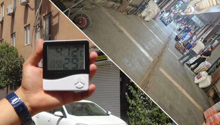 Hava sıcaklığı 47 derecenin üzerine çıktı Esnaf kepenk indirdi, ilçede hayat durdu Gerçekten zor durumdayız