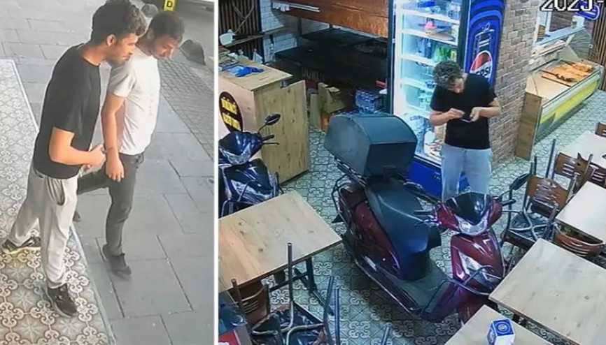 Sultangazi’de biri bekledi diğeri çaldı: Telefon hırsızlığı kamerada