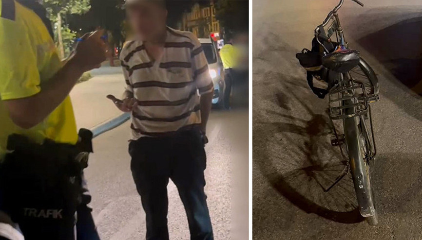 Alkollü bisiklet kullanan adama şok ceza