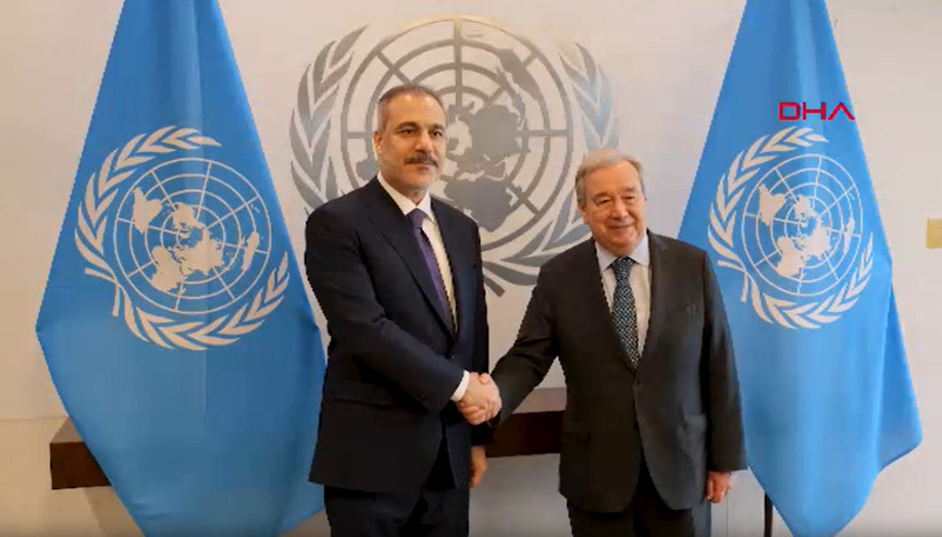 Bakan Fidan, BM Genel Sekreteri Guterres ile bir araya geldi