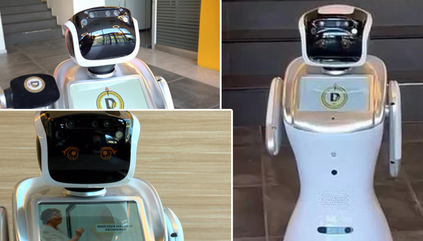 Demirören Medya ve Teknoloji Lisesinde robotla tanıtım dönemi Demirören Medya ve Teknoloji Lisesinde robotla tanıtım dönemi