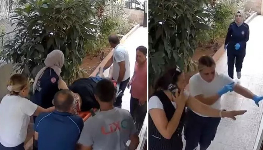Kargocu merdivenden düşen 70 yaşındaki kadını görüp ambulansı arayarak hayatını kurtardı