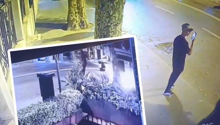 Önce telefonla restoranı kayda aldı sonra iki kez molotof attı