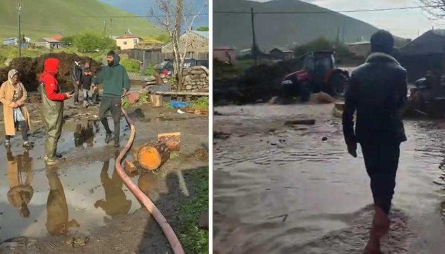 Ardahanda sağanak yağış sele neden oldu