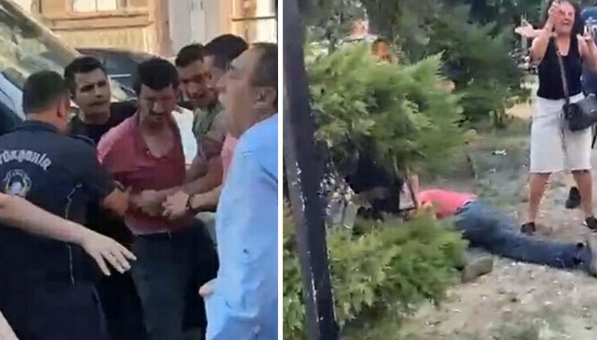 Zabıta ekipleri seyyar satıcıya dayak atıp yüzüne biber gazı sıktı