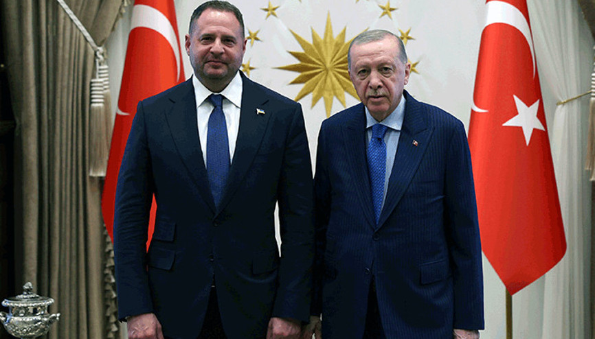 Cumhurbaşkanı Erdoğan, Ukrayna Devlet Başkanlığı Ofisi Başkanını kabul etti