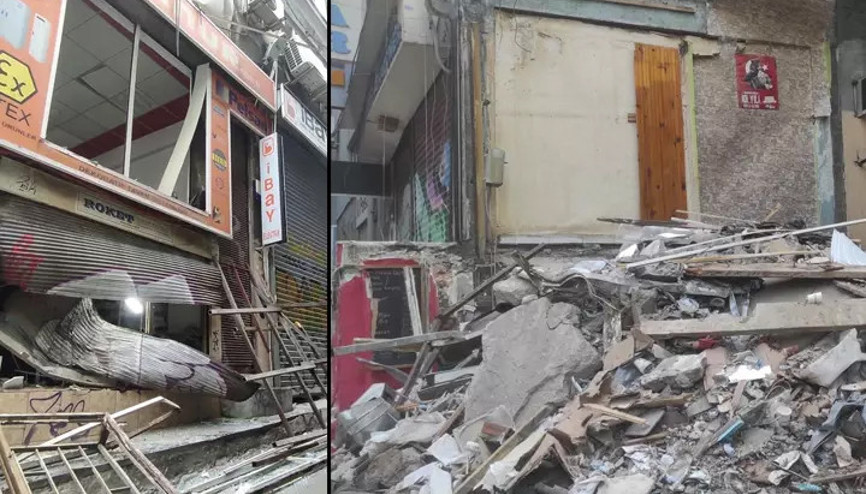 Beyoğlundaki patlamanın izleri gün aydınlanınca ortaya çıktı
