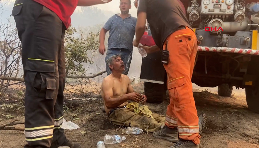 Dün yangında yaralanan orman işçisi yoğun bakıma alındı