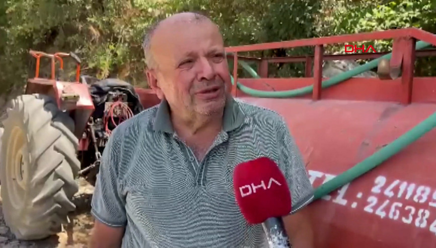 Patlak lastikle yardıma giden çiftçi, DHAya konuştu