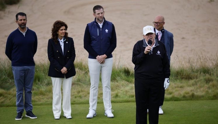 Trump golf sahası açtı: Dün savaş bitirdik dedi