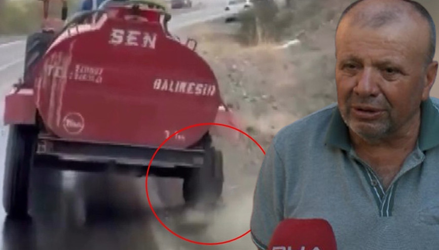 Bursada patlak lastiğiyle yangına su taşımıştı Çiftçiye anlamlı hediye Köyümün adına alıyorum