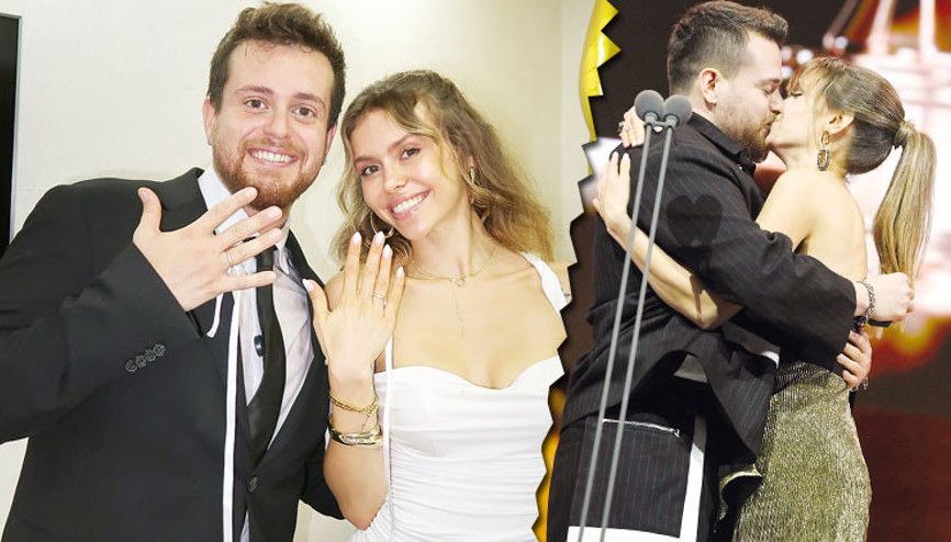 Altın Kelebek’te teklif etmişti... Yüzükler takıldı