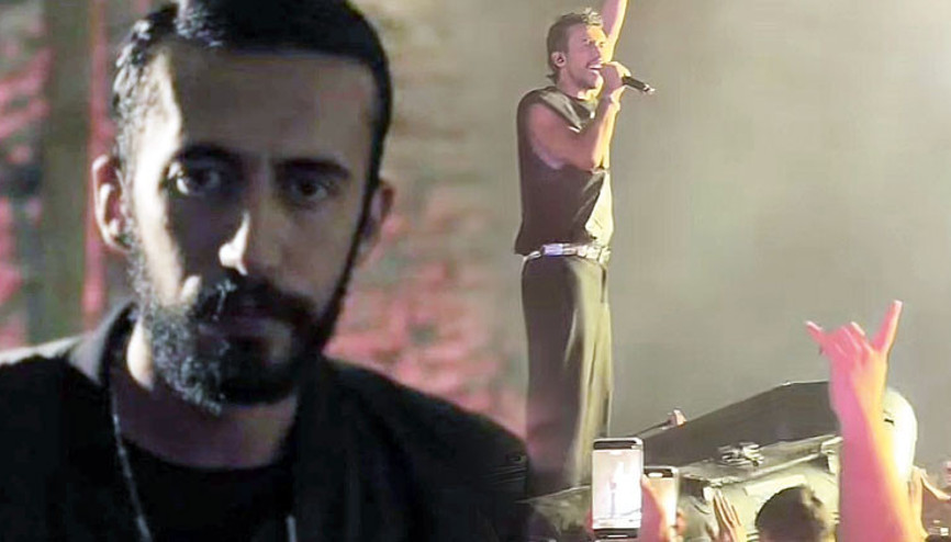 Gazapizm şişme botla sahnede