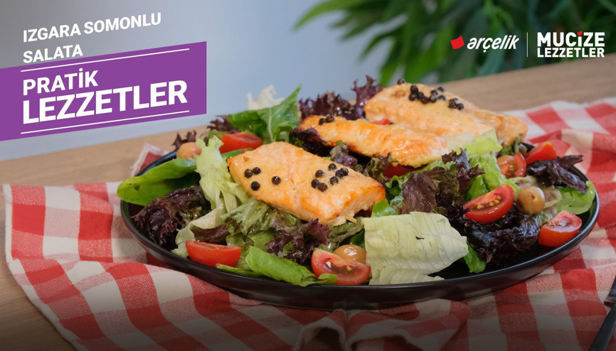 Izgara somonlu salata tarifi | Mucize Lezzetler