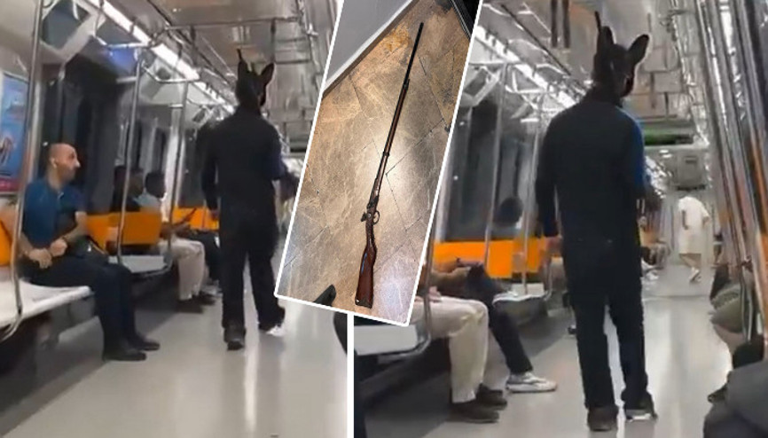 Sarıyerde metroda panik yaratmıştı Elinde tüfekle gezen tavşan maskeli şüphelinin ifadesi ortaya çıktı Sarıyerde metroda panik yaratmıştı Elinde tüfekle gezen tavşan maskeli şüphelinin ifadesi ortaya çıktı