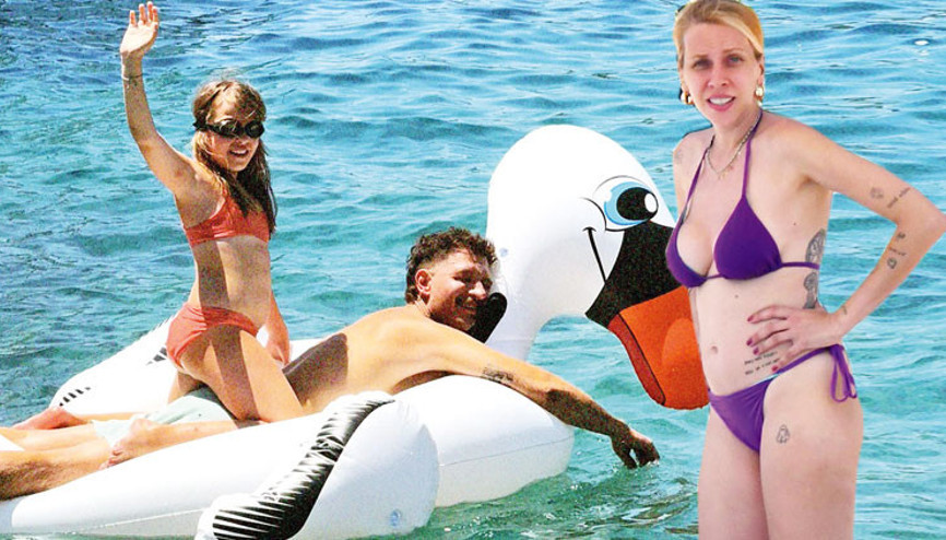 Eski eşler Melis İşiten ile Uraz Kaygılaroğlu tatilde... Çocuk için bir aradalar